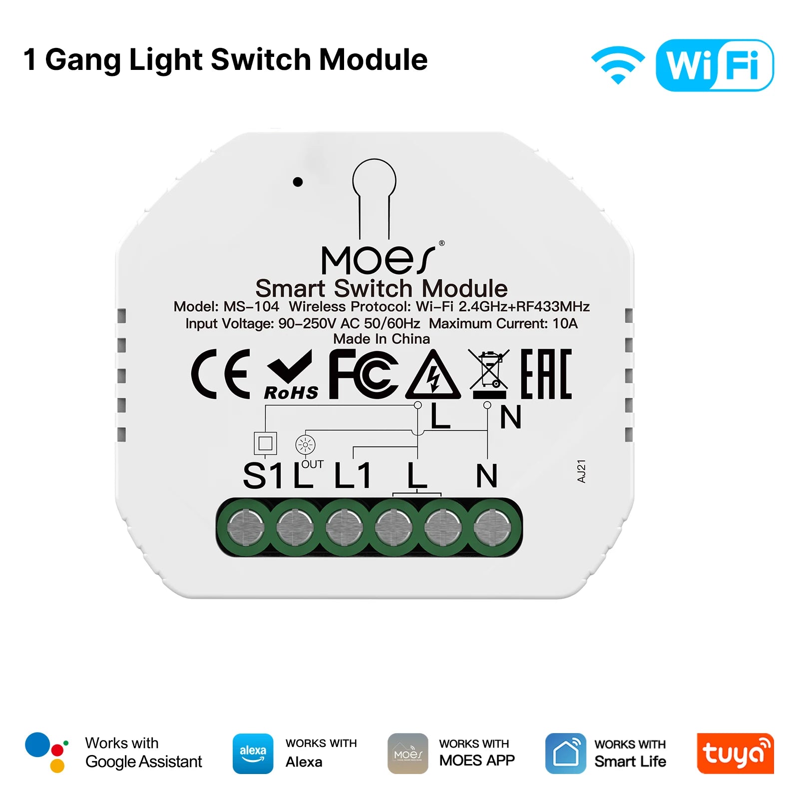MOES Tuya Smart Switch Module Series