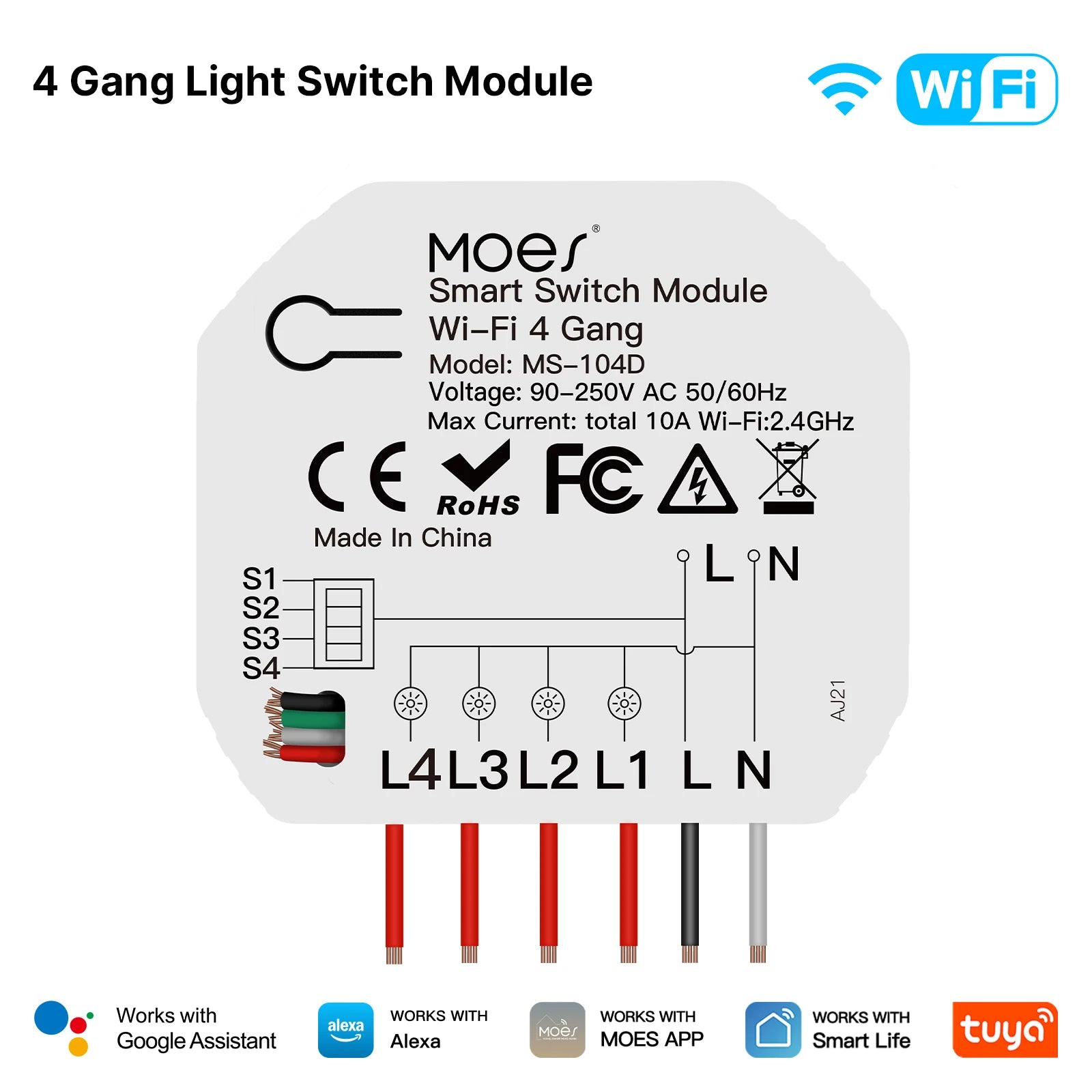 MOES Tuya Smart Switch Module Series
